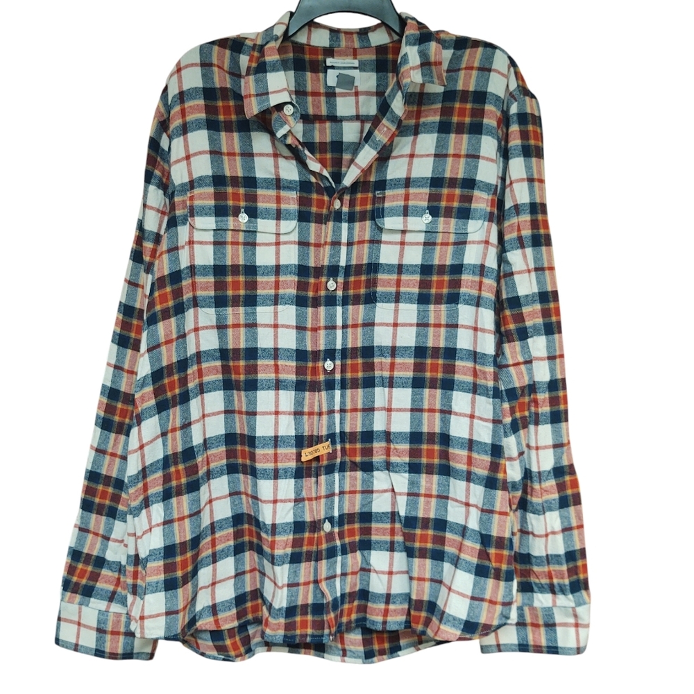 Like New Old Navy Men's Lightweight Flannel Plaid Shirt Size XL